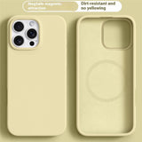 iPhone 16 Pro - 2-i-1 Silikone & Hård Plast Bagside Cover - MagSafe Kompatibel - Gul