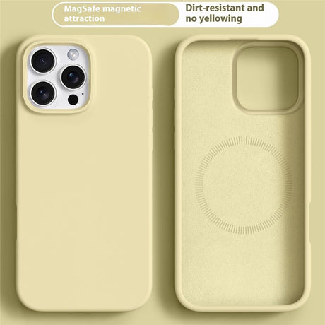 iPhone 16 Pro - 2-i-1 Silikone & Hård Plast Bagside Cover - MagSafe Kompatibel - Gul