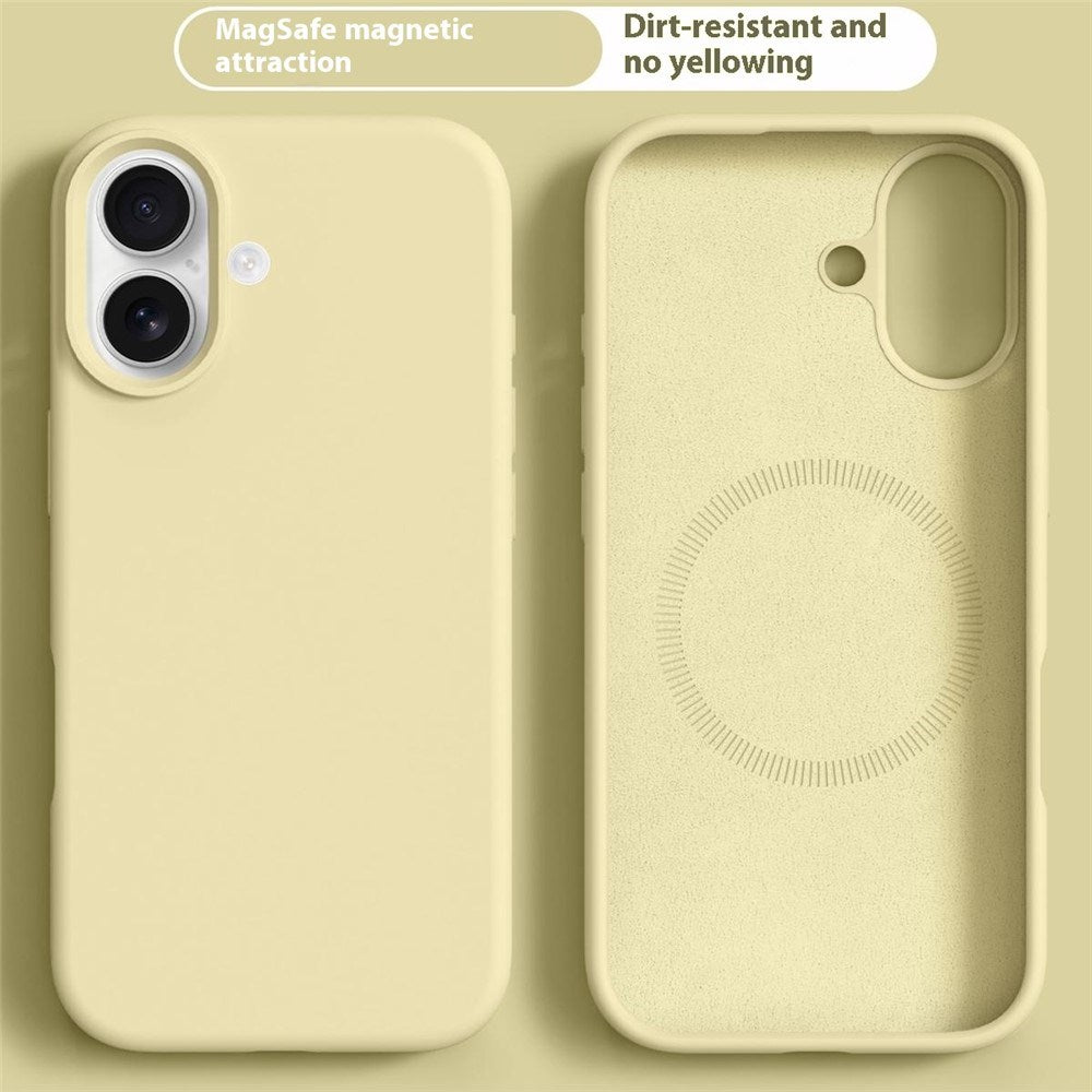 iPhone 17 2-i-1 Silikone & Hård Plast Mobil Cover – MagSafe Kompatibelt – Gul