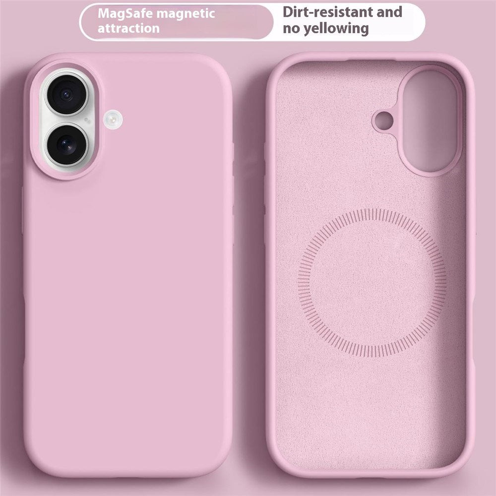 iPhone 17 2-i-1 Silikone & Hård Plast Mobil Cover – MagSafe Kompatibelt – Pink