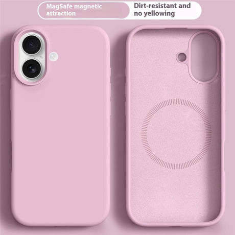 iPhone 17 2-i-1 Silikone & Hård Plast Mobil Cover – MagSafe Kompatibelt – Pink
