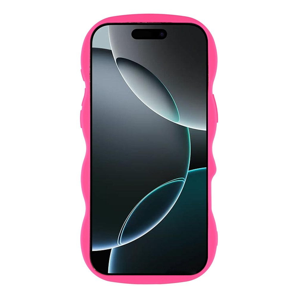 iPhone 17 Pro - EIDERWOOD Fleksibelt Plastik Wavy Bagside Cover - Pink