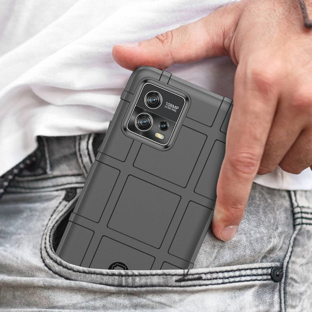 Motorola Moto G72 Rugged Shield Series Craftsman Bakdeksel - Svart