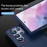 Samsung Galaxy S23 Ultra Rugged Shield Series Craftsman Bakdeksel - Blå