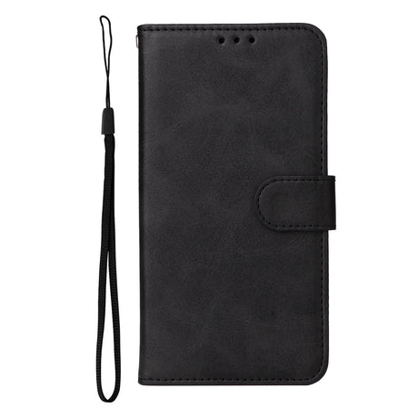 Xiaomi Redmi 15 (4G) EIDERWOOD Kunstlæder Flip Cover m. Strop & Indbygget Kortholder - Sort