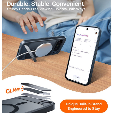 TORRAS Google Pixel 10 Pro XL Ostand L1 Hybrid Bagside Cover m. Kickstand - MagSafe Kompatibel - Sort