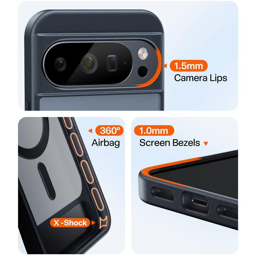 TORRAS Google Pixel 10 Pro XL Ostand L1 Hybrid Bagside Cover m. Kickstand - MagSafe Kompatibel - Sort