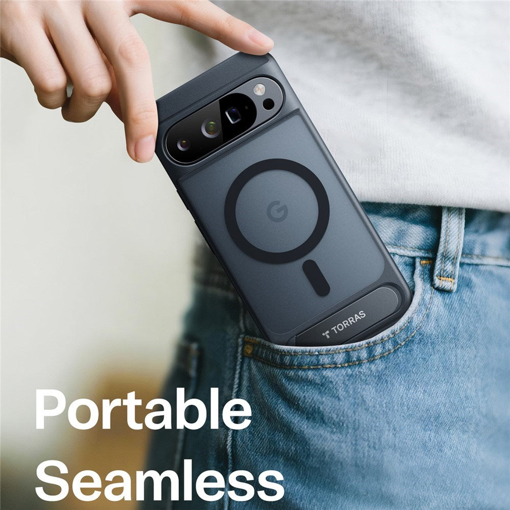 TORRAS Google Pixel 10 Pro XL Ostand L1 Hybrid Bagside Cover m. Kickstand - MagSafe Kompatibel - Sort