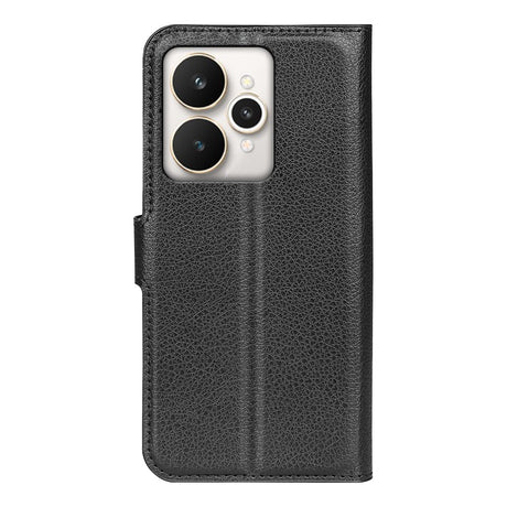 Realme 15 EIDERWOOD Kunstlæder Flipcover m. Pung & Ståfunktion - Sort