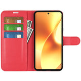 Realme 15 EIDERWOOD Kunstlæder Flipcover m. Pung & Ståfunktion - Rød