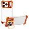 iPhone 17 Pro 2-i-1 Metal Bumper Cover - Ståfunktion & Linsebeskytter - Orange