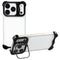 iPhone 17 Pro 2-i-1 Metal Bumper Cover - Ståfunktion & Linsebeskytter - Sort