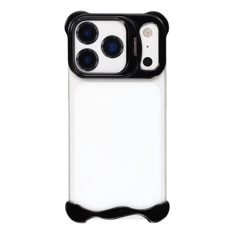 iPhone 17 Pro 2-i-1 Metal Bumper Cover - Ståfunktion & Linsebeskytter - Sort