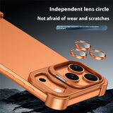 iPhone 17 Pro 2-i-1 Metal Bumper Cover - Ståfunktion & Linsebeskytter - Sølv