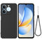 Realme Note 70T EIDERWOOD Foret Silikone Bagside Cover m. Strop - Sort