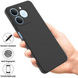 Realme Note 70T EIDERWOOD Foret Silikone Bagside Cover m. Strop - Sort