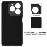 Realme Note 70T EIDERWOOD Foret Silikone Bagside Cover m. Strop - Sort