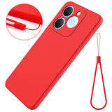 Realme Note 70T EIDERWOOD Foret Silikone Bagside Cover m. Strop - Rød
