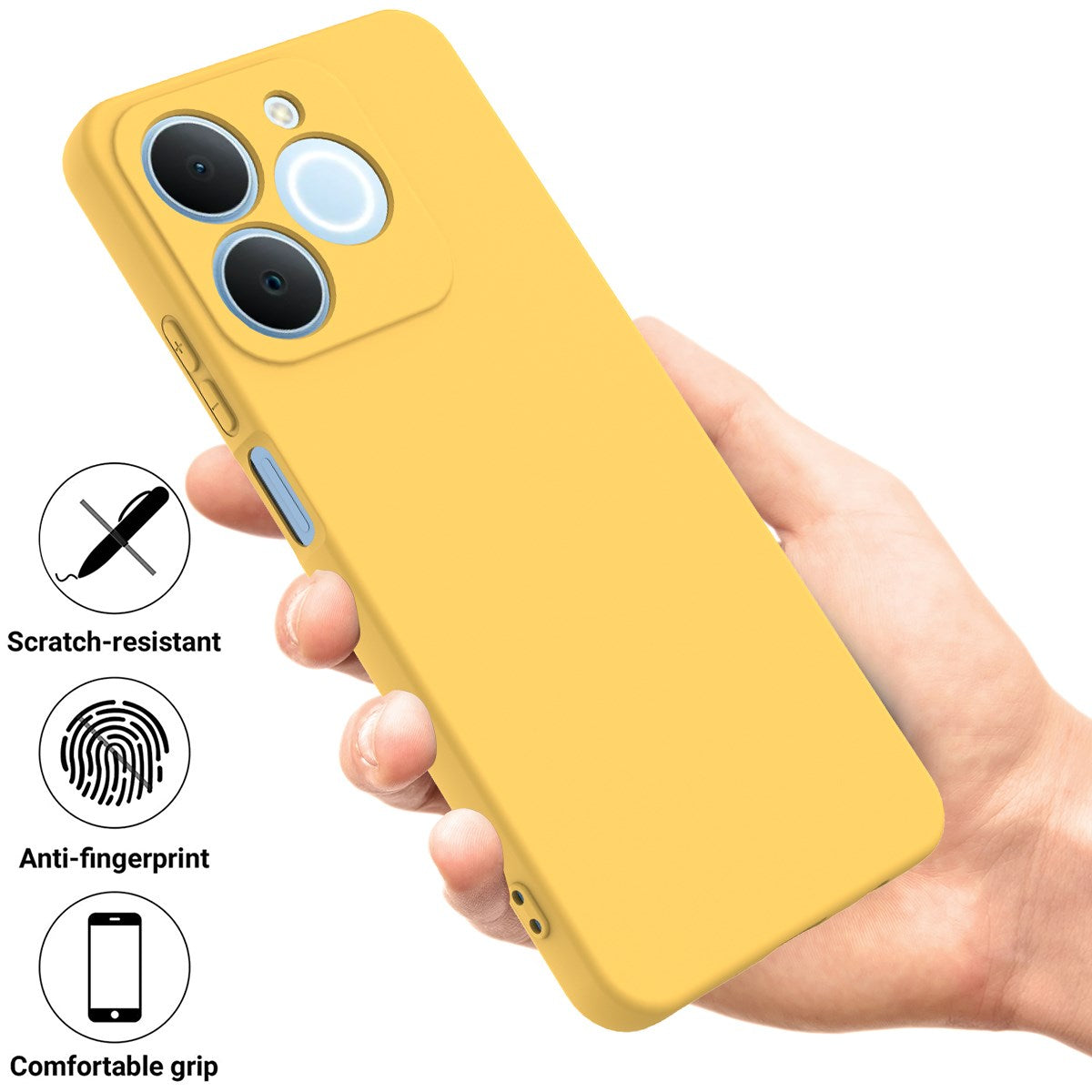 Realme Note 70T EIDERWOOD Foret Silikone Bagside Cover m. Strop - Gul