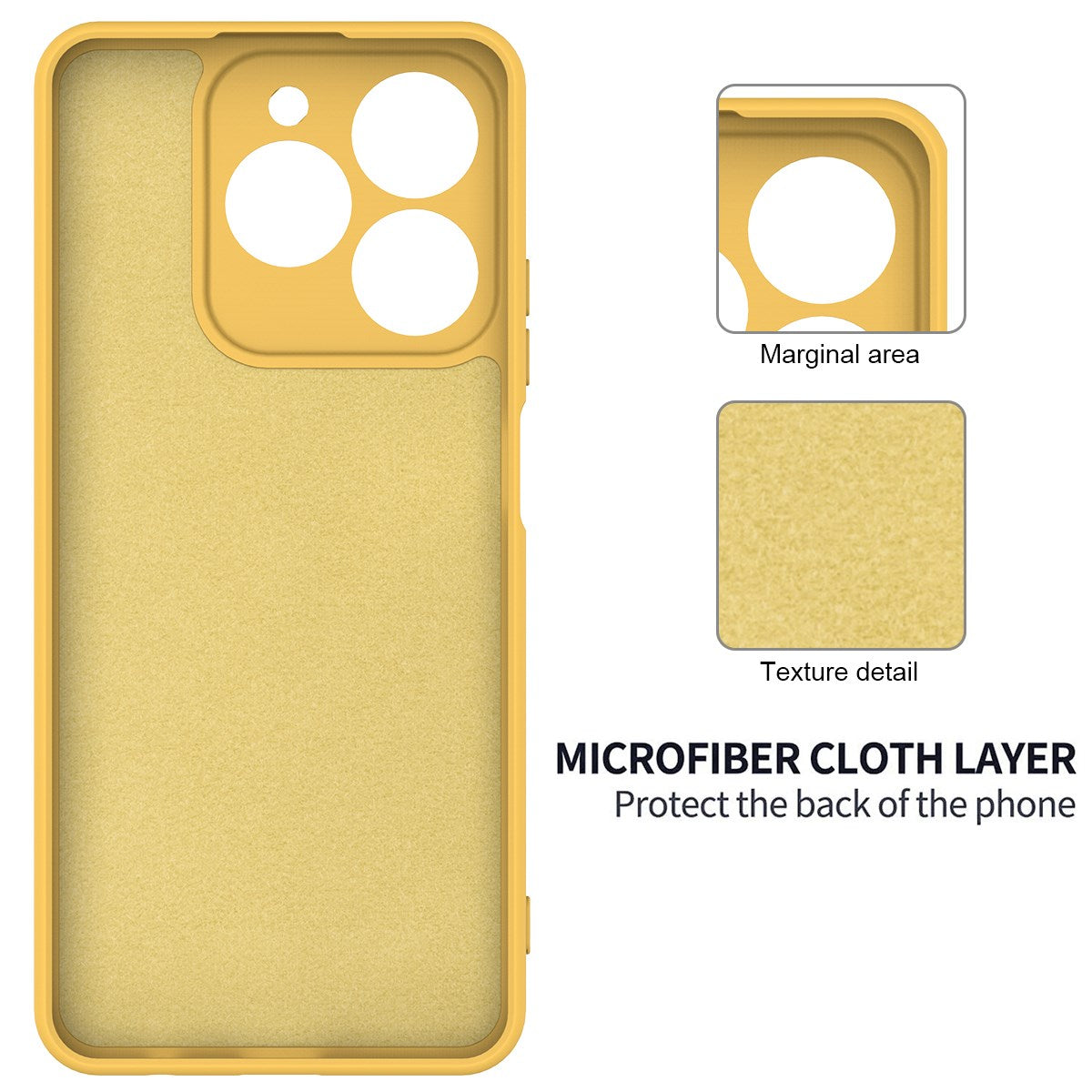 Realme Note 70T EIDERWOOD Foret Silikone Bagside Cover m. Strop - Gul