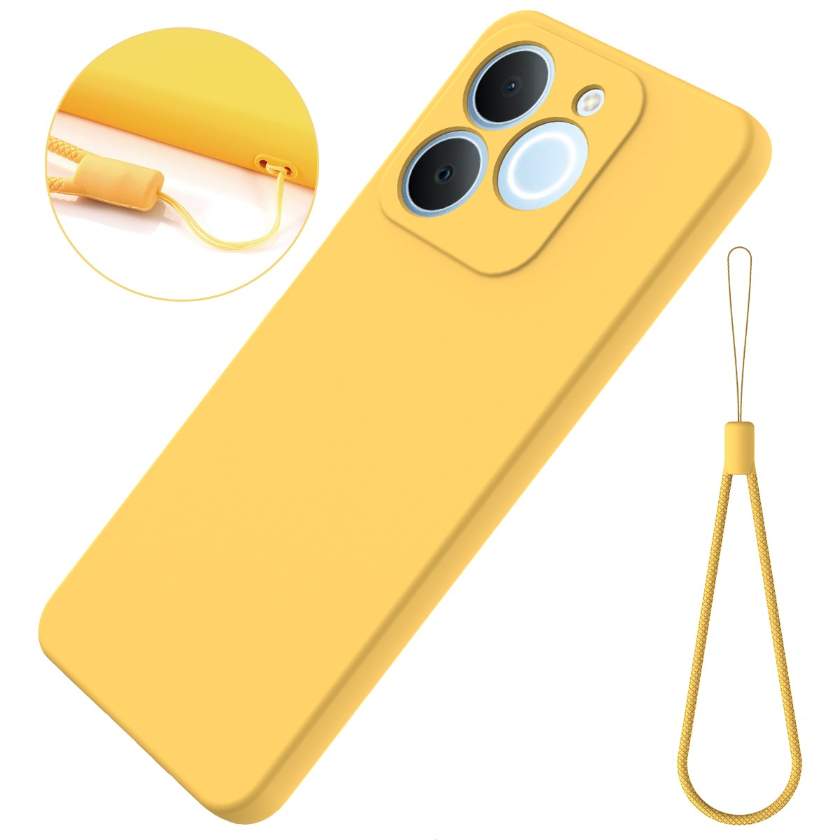 Realme Note 70T EIDERWOOD Foret Silikone Bagside Cover m. Strop - Gul