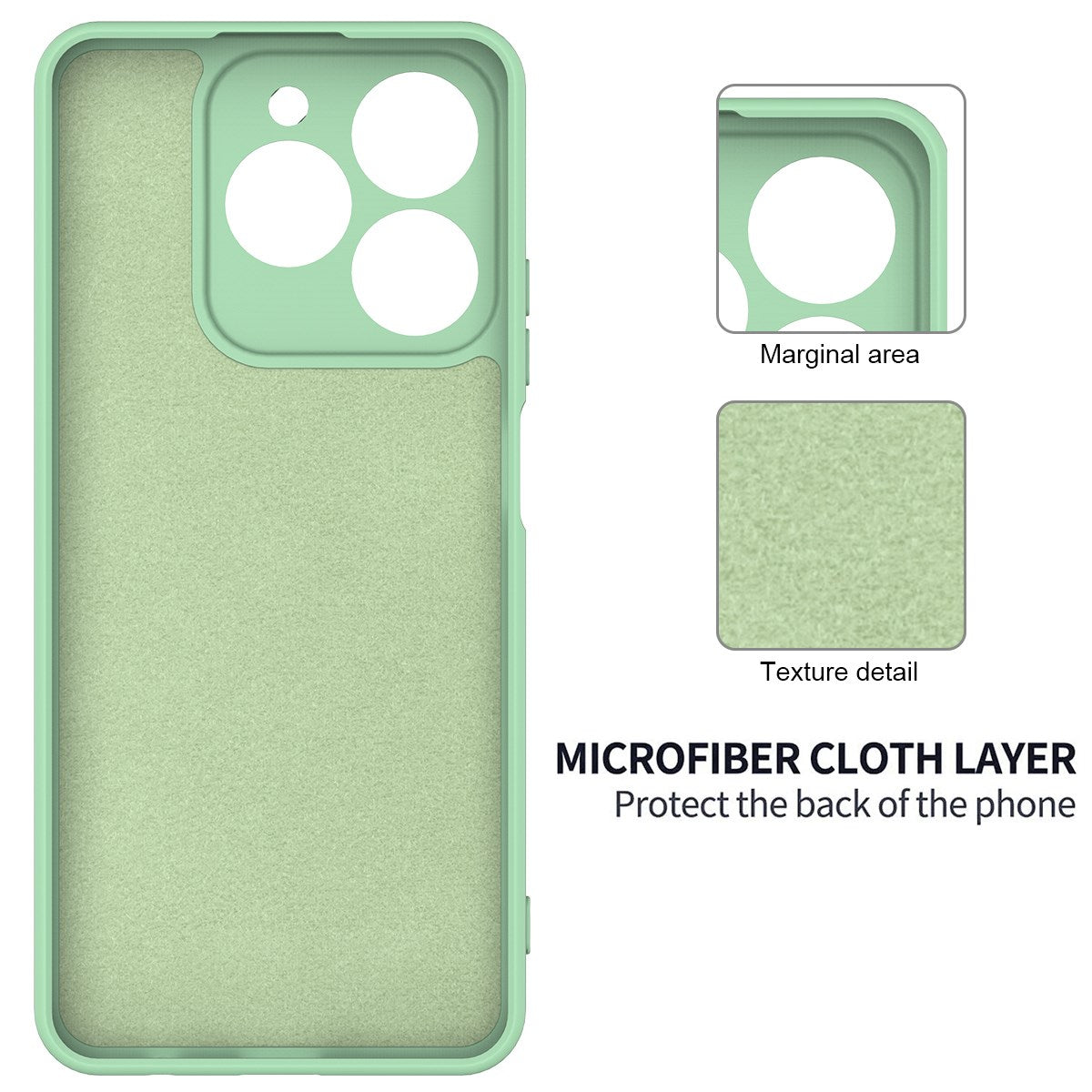 Realme Note 70T EIDERWOOD Foret Silikone Bagside Cover m. Strop - Grøn