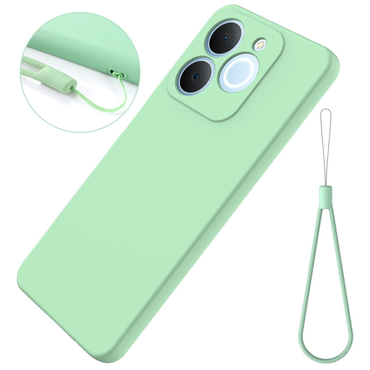 Realme Note 70T EIDERWOOD Foret Silikone Bagside Cover m. Strop - Grøn