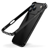 iPhone 17 Pro EIDERWOOD Metal Bumper Cover m. Stødabsorberende Silikone Hjørner - Sort