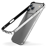 iPhone 17 Pro EIDERWOOD Metal Bumper Cover m. Stødabsorberende Silikone Hjørner - Sølv