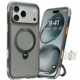 TORRAS iPhone 17 Pro Ostand Q3 Air Mobil Cover m. Kickstand - MagSafe Kompatibel - Sort