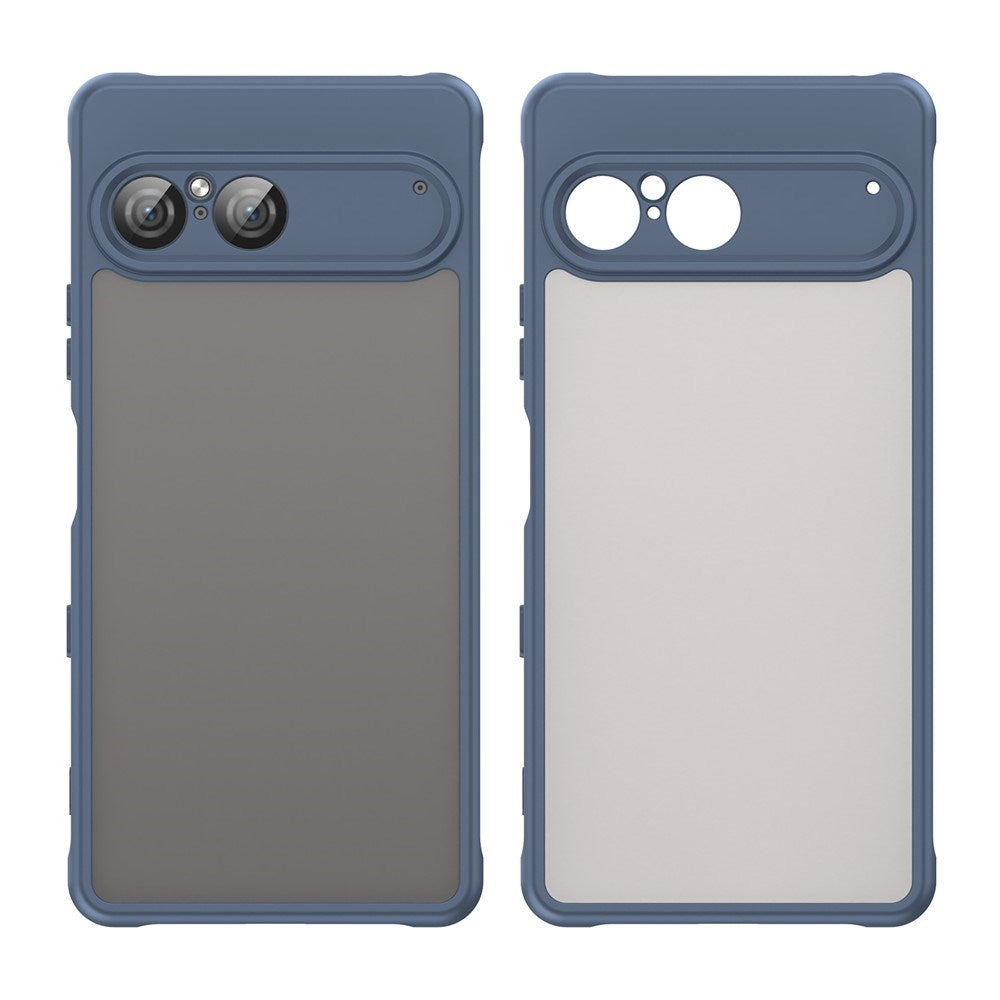 Sony Xperia 10 VII - EIDERWOOD Mat Hybrid Bagside Cover - Gennemsigtig / Mørkeblå