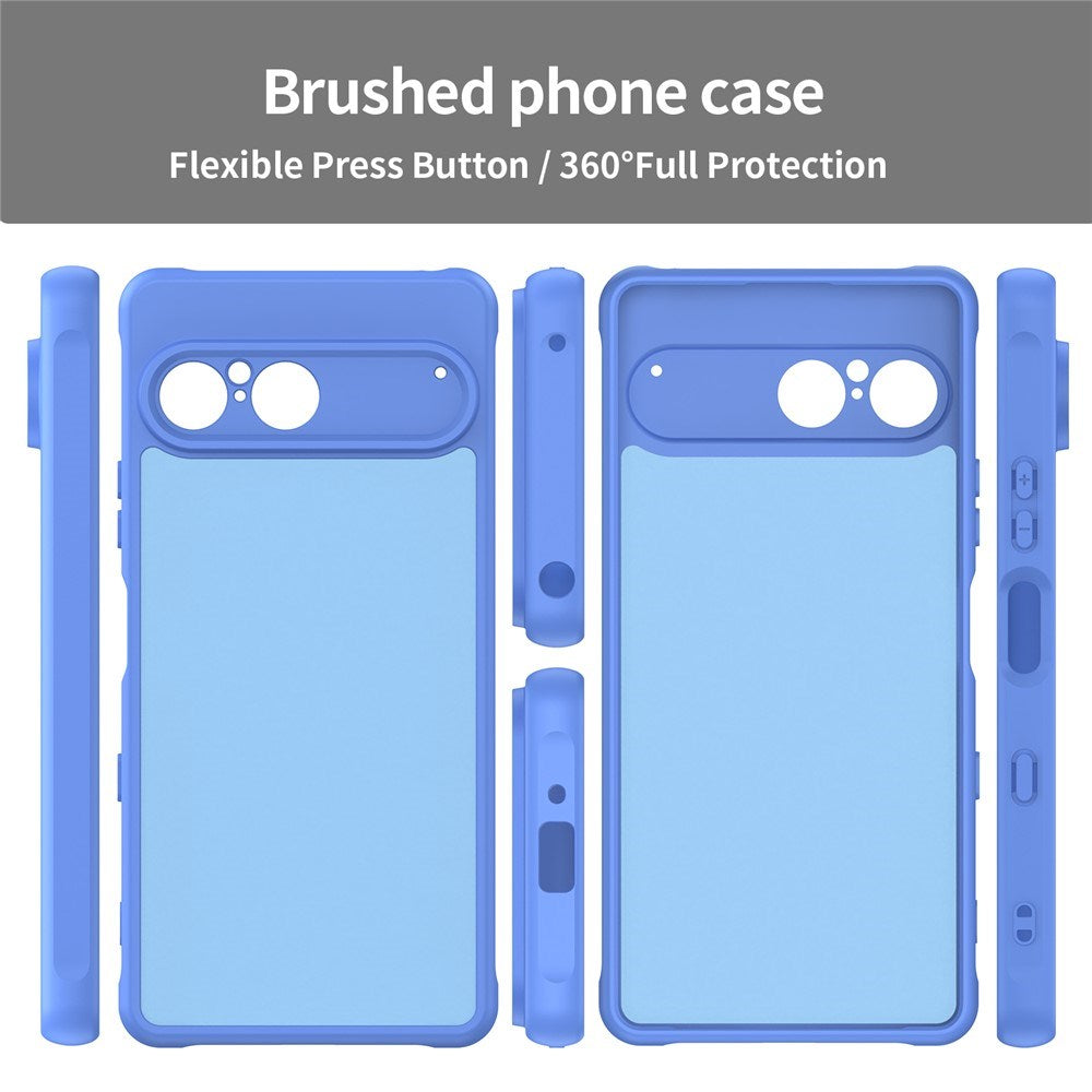 Sony Xperia 10 VII - EIDERWOOD Mat Hybrid Bagside Cover - Gennemsigtig / Blå