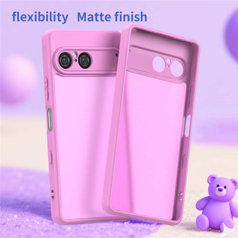 Sony Xperia 10 VII - EIDERWOOD Mat Hybrid Bagside Cover - Gennemsigtig / Lyserød