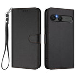 Sony Xperia 10 VII - EIDERWOOD Kunstlæder Flip Cover - Kortholder & Strop - Sort