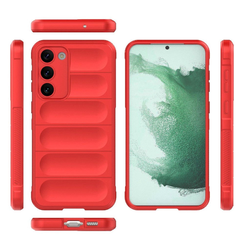 Samsung Galaxy S23 Fleksibelt Plastik Bagside Cover - Rød