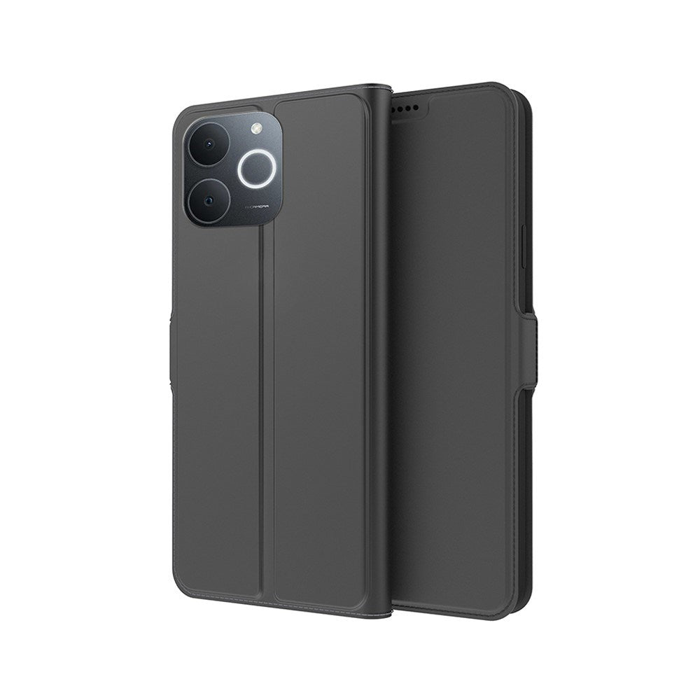 Realme Note 70T EIDERWOOD Kunstlæder Flip Cover - Sort