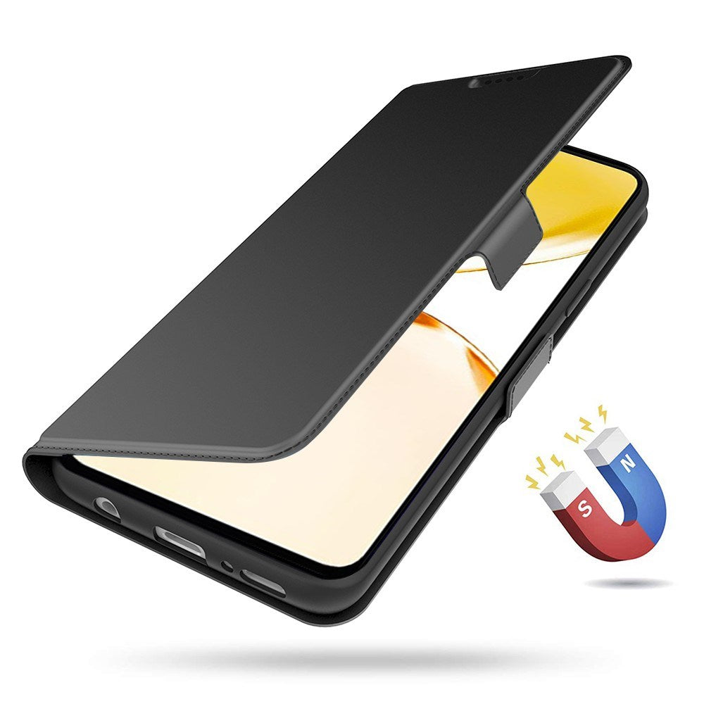 Realme Note 70T EIDERWOOD Kunstlæder Flip Cover - Sort
