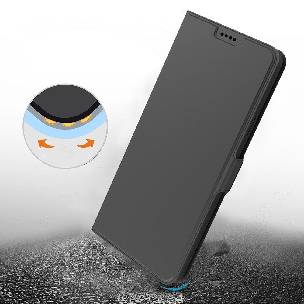 Realme Note 70T EIDERWOOD Kunstlæder Flip Cover - Sort