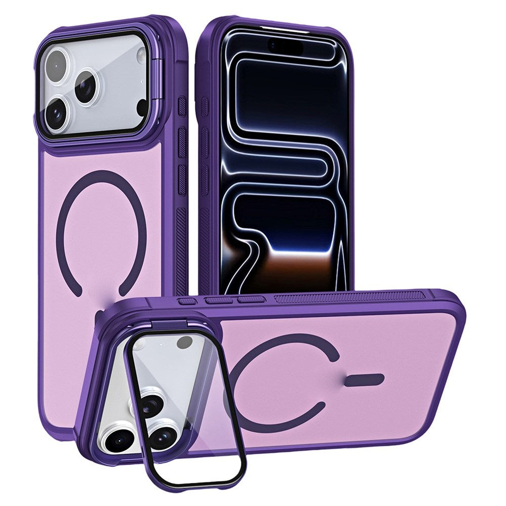 iPhone 18 Pro Max / 17 Pro Max EIDERWOOD Hybrid Plast Bagside Cover m. Kamera Cover & Ståfunktion - MagSafe Kompatibel - Lilla