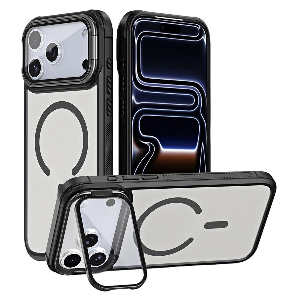 iPhone 18 Pro Max / 17 Pro Max EIDERWOOD Hybrid Plast Bagside Cover m. Kamera Cover & Ståfunktion - MagSafe Kompatibel - Sort