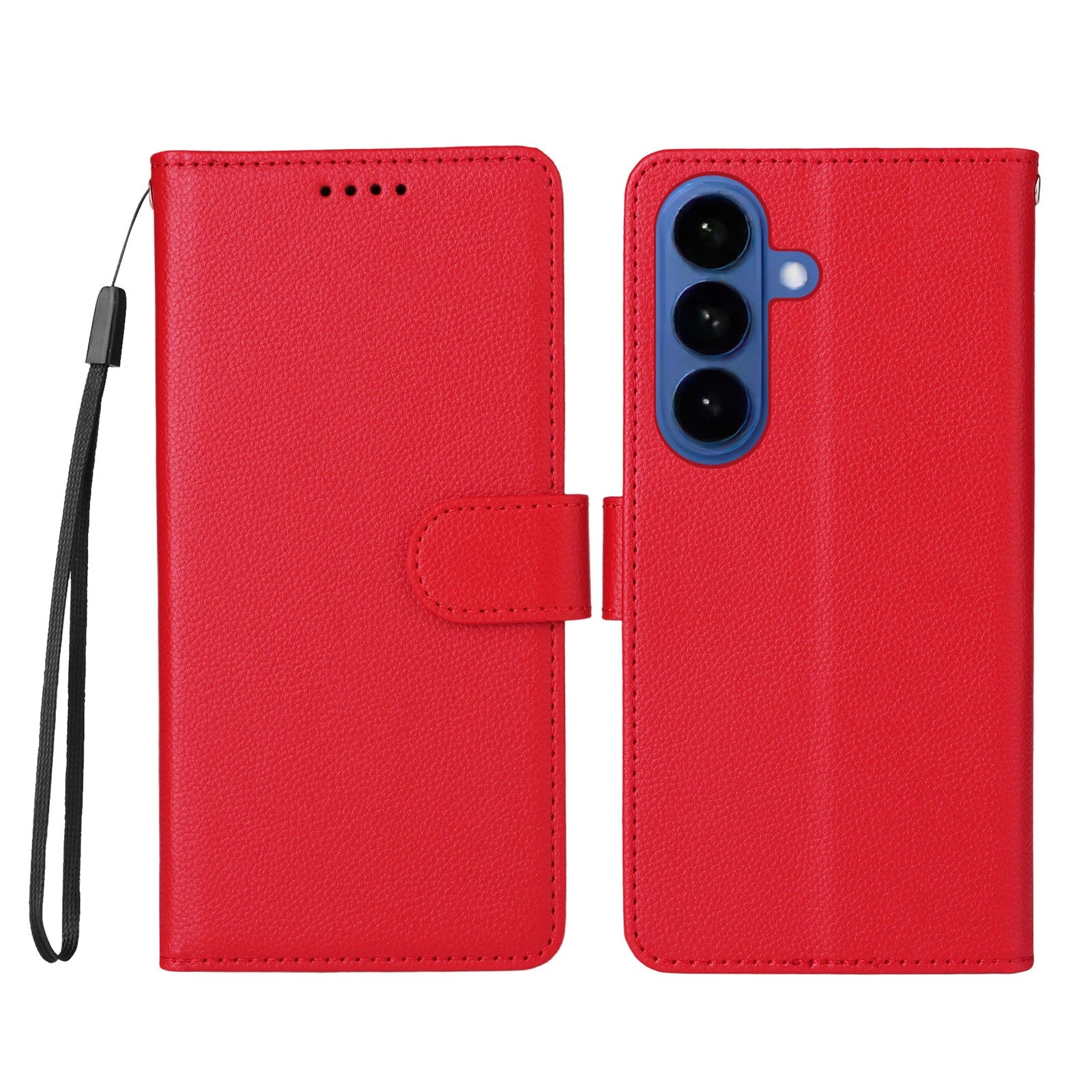 EIDERWOOD Samsung Galaxy S26 Kunstlæder Flip Cover - Strop - Rød