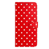 EIDERWOOD iPhone 17 Kunstlæder Flip Mobil Cover m. Polka Design - Rød