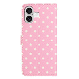 EIDERWOOD iPhone 17 Kunstlæder Flip Mobil Cover m. Polka Design - Lyserød