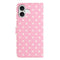 EIDERWOOD iPhone 17 Kunstlæder Flip Mobil Cover m. Polka Design - Lyserød