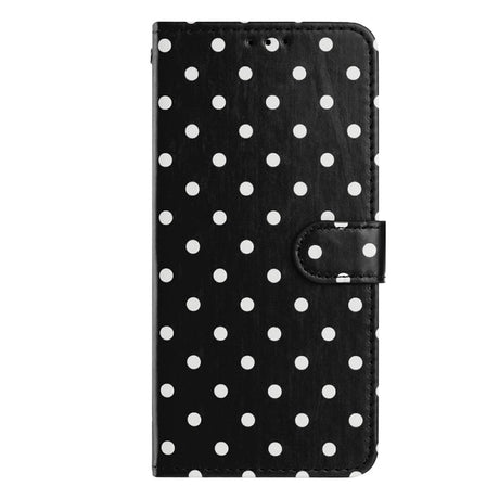 EIDERWOOD iPhone 17 Kunstlæder Flip Mobil Cover m. Polka Design - Sort