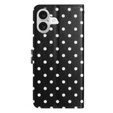 EIDERWOOD iPhone 17 Kunstlæder Flip Mobil Cover m. Polka Design - Sort