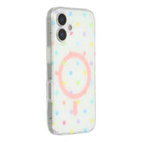EIDERWOOD iPhone 17 Hybrid Mobil Cover m. Polka Design - MagSafe Kompatibel - Gennemsigtig / Multi
