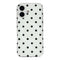 EIDERWOOD iPhone 17 Hybrid Mobil Cover m. Polka Design - MagSafe Kompatibel - Gennemsigtig / Sort