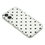 EIDERWOOD iPhone 17 Hybrid Mobil Cover m. Polka Design - MagSafe Kompatibel - Gennemsigtig / Sort