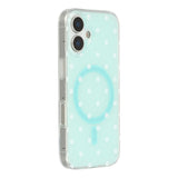 EIDERWOOD iPhone 17 Hybrid Mobil Cover m. Polka Design - MagSafe Kompatibel - Gennemsigtig / Turkis